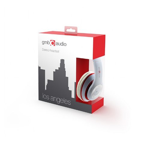 Gembird | MHS-LAX-W Stereo headset ""Los Angeles"" | Wired | On-Ear | Microphone | White - 2
